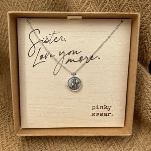 DEMDACO Sister Love You More Silver Tone One Size Fits Most Brass Metal Necklace